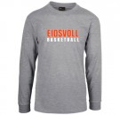 Eidsvoll Basketball langermet t-skjorte - gråmelert thumbnail