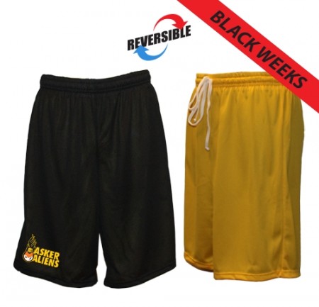 Asker treningsshorts - sort/gul