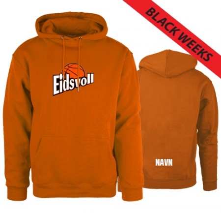 Eidsvoll hettegenser - YOU - oransje