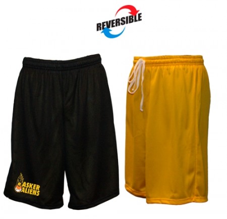 Asker treningsshorts - sort/gul