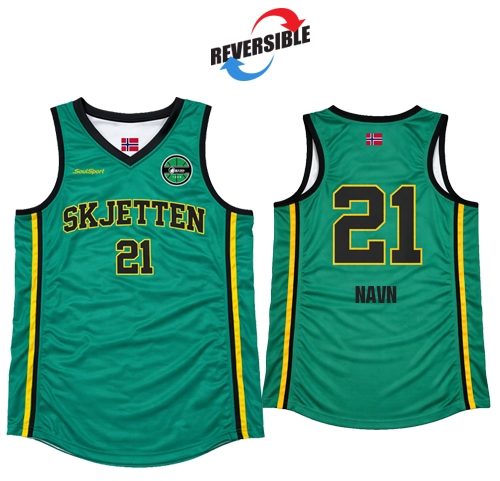 Grønn side av drakten