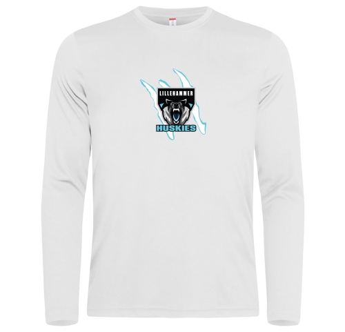 Teknisk langermet t-shirt med transfer trykk. NB! Ved trykk av personlig navn frafaller bytterett.