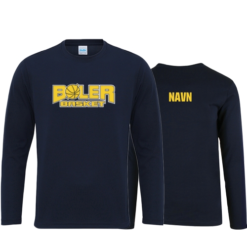 Teknisk langermet t-shirt med transfer trykk. NB! Ved trykk av personlig navn frafaller bytterett.