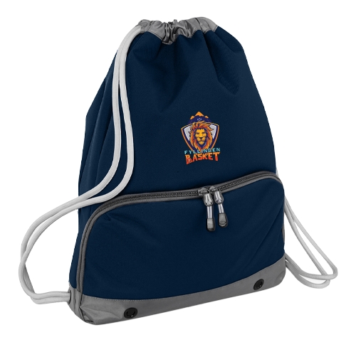 Velutstyrt gymbag med vannavvisende overflate og kontrastdetaljer.  Klubblogo, navn og nummer i transfertrykk.