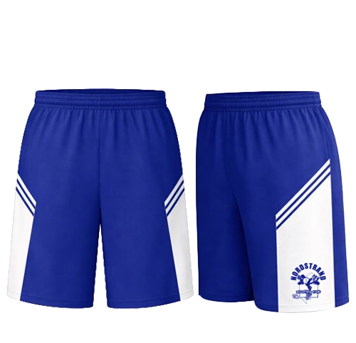 Kamp shorts for Nordstrand Basket, nå med mulighet å få trykket spiller nummer.