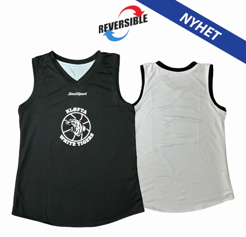 Vendbar trenings singlet for jenter fra Soulsport.  NB! Ved trykk av personlig navn frafaller bytterett.